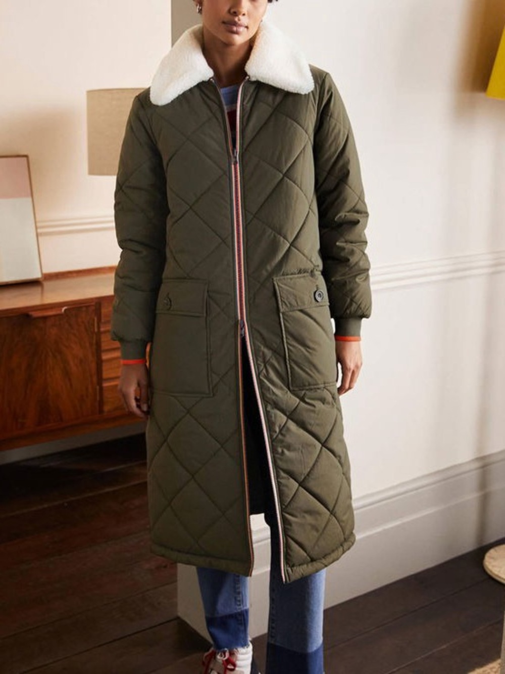 NWT Boden Women’s Reversible Quilted Puffer Coat